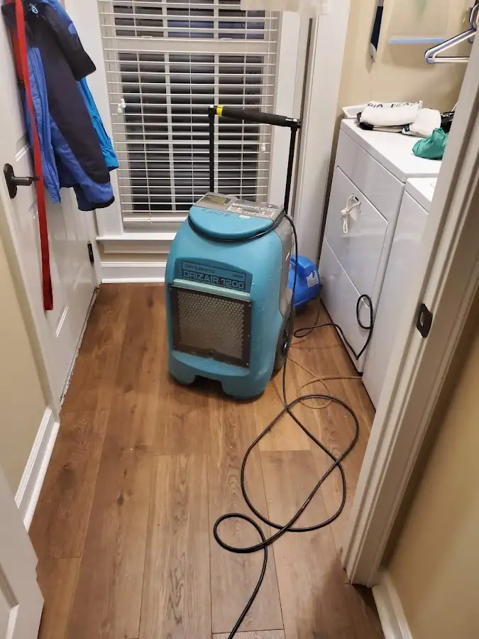 Commercial dehumidifier deployed for Flood Damage Cleanup in Adams