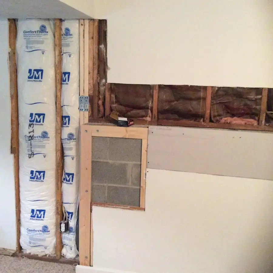 Wall insulation replacement during Contents Cleaning & Restoration in Adams